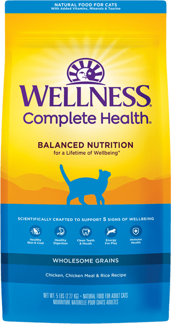 Wellness Complete Health Adult With Wholesome Grains Adult: Deboned Chicken, Chicken Meal & Rice
